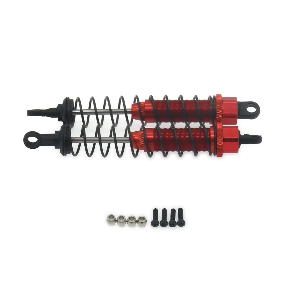 RCAWD 2pcs/set alloy oiled type 98mm shock absorber fo 1/12 RC LC racing Wltoys HSP upgrade Part(Red)