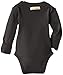 L'ovedbaby Unisex-Baby Newborn Organic G'loved-Sleeve Bodysuit, Gray, 0/3 Months