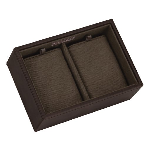 Stackers Mens Accessories Mini Brown And Khaki Canvas Watch Box
