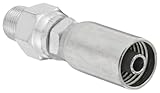 EATON Weatherhead Coll-O-Crimp 06U-J06 Male Pipe Swivel Fitting, Low Carbon Steel, 3/8