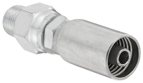 EATON Weatherhead Coll-O-Crimp 06U-J06 Male Pipe Swivel Fitting, Low Carbon Steel, 3/8