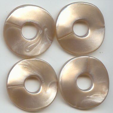 MOCCA PEARLIZED 3X30MM WAVY DISC BEADS - Lot of 12