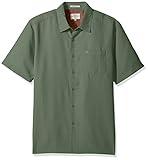 Quiksilver Waterman Men's Centinela 4 Comfort Fit Button Down Casual Shirt, Beetle, L
