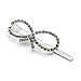 HuntGold 1X Women Girl Elegant Full Diamond Bowknot Hair Clip Hairpin Barrette(silver)