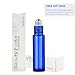 Essential Oil Roller Bottles, 10ml (Cobalt Blue, Pack of 10) - Color Box Package per Bottle, Stainless Steel Roller, Opener, Adhesive Labels, Droppers n Funnels Included, Handy Picks