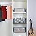 Magicfly Foldable Comforter Storage Bags, Clothes Storage Containers with Large Clear Window & Carry Handles,Organizer for Blankets Storage Bags, Linen Collapsible Storage Boxes for Closets, Set of 3