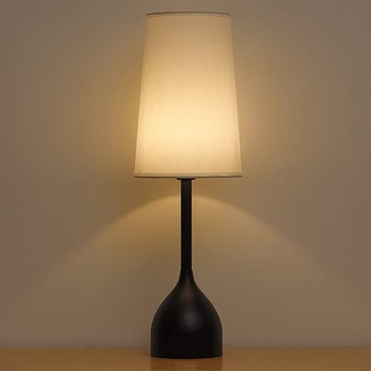 lamparas de mesita de noche elegantes vintage con base redonda de metal lampara de mesa contemporanea negra lamparas de mesa de noche altas con