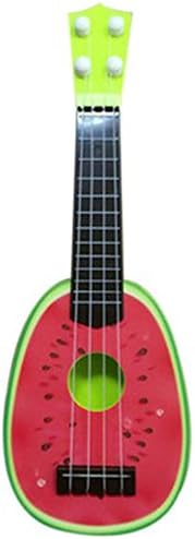 Buedvo Gift Set Children Learn Guitar Ukulele Mini Fruit Can Play Musical Instruments Toys,Red
