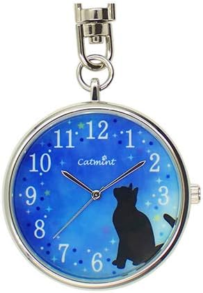 Amazon キュートなネコのキーホルダーウォッチ キーチェーンウォッチ クロネコ 星空 黒猫 星空 N030a C 懐中時計 腕時計 通販
