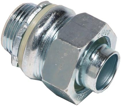 O-Z/Gedney 4QS-200T Straight Liquid Tight Fitting, Insulated Throat, 2" Trade Size, 2.32" Length, Steel (Pack of 2)