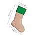favide 16 Inches Christmas Burlap Stockings Xmas Fireplace Hanging Stockings for Christmas Decoration DIY, Pack of 6 （Red, Green, White）