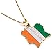 AccessCube Women's Country Map Flag Pendant Necklace Gold Silver Color Charm Maps Jewelry