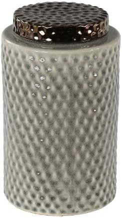 Privilege International 73010 Lidded Vase, Large, Grey
