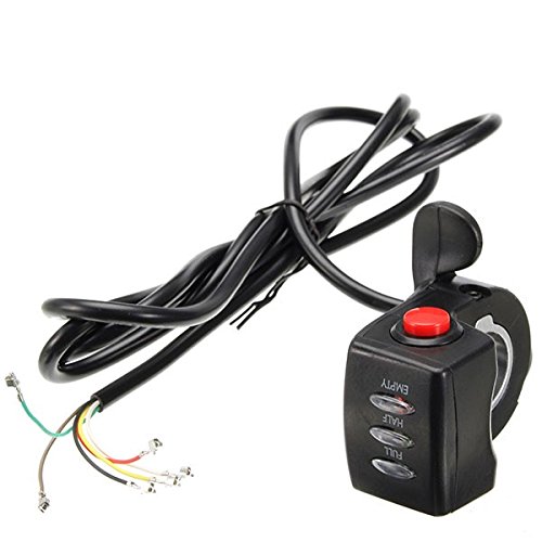 Alamor 24V/36V/48V Battery Led Indicator Thumb Throttle Light Electric Scooter E-Bike Switch-48V