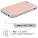 iPhone 6S Plus Case, iPhone 6 Plus Case, NOKEA Hybrid Heavy Duty Shockproof Full-Body Protective Case Ultra Slim Bumper Cover 3 in 1 Shield Soft TPU Hard PC Dual Layer Impact Protection (Pink Grey)