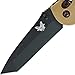 Benchmade - Mini Griptilian 557 Knife, Tanto Blade, Plain Edge, Coated Finish, Sand Handle