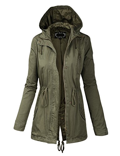 BIADANI Women Anorak Safari Drawstring Hooded Jackets