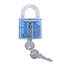 Acrylic Transparent Practice Padlocks With Plastic Lock Beam,Cutaway Crystal Pin Tumbler Keyed Padlock, Lock Picking Practice Tools for Locksmith,Locksmith Beginner(Unlocking Lock Pick Tool Excluded)