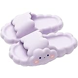 Amazon.com | HUAZUMEI Cute Cloud Design Slippers Slippers for Women Bathroom Sandals Unisex Open 