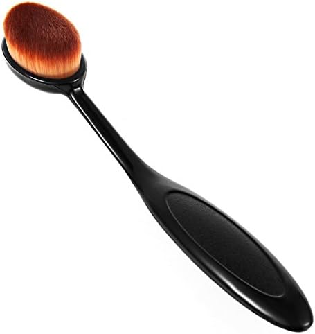 Oval Toothbrush Makeup and Foundation Brush: Professional Spoon Brush with Soft, Laser Cut, Synthetic &amp; Antibacterial Bristles - Cosmetic Tool for Flawless Application of Liquid, Powder, and Cream