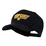 US Navy Top Gun Logo Embroidered Cap - Black OSFM