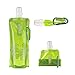 Vapur Water Bottle, Reusable, Foldable, Attachable, Freezable, Sustainable Convenience, All in One Easy to Grip, Streamline Bottle, 0.5L Water Bottle with Wide Mouth Bottles Shades Range