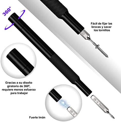 Destornilladores Precisión, 25 en 1 Kit Destornilladores Pequeños with 24 Puntas, Juego Destornilladores Precision for Mobile Phone, Smartphone, Game Console, Tablet, PC