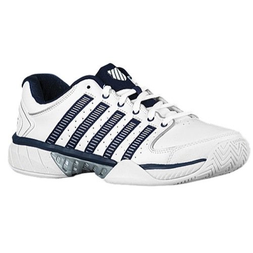 K-Swiss Hypercourt Express LTR Mens Tennis Shoes (White/Navy/Silver) (10 D(M) US)
