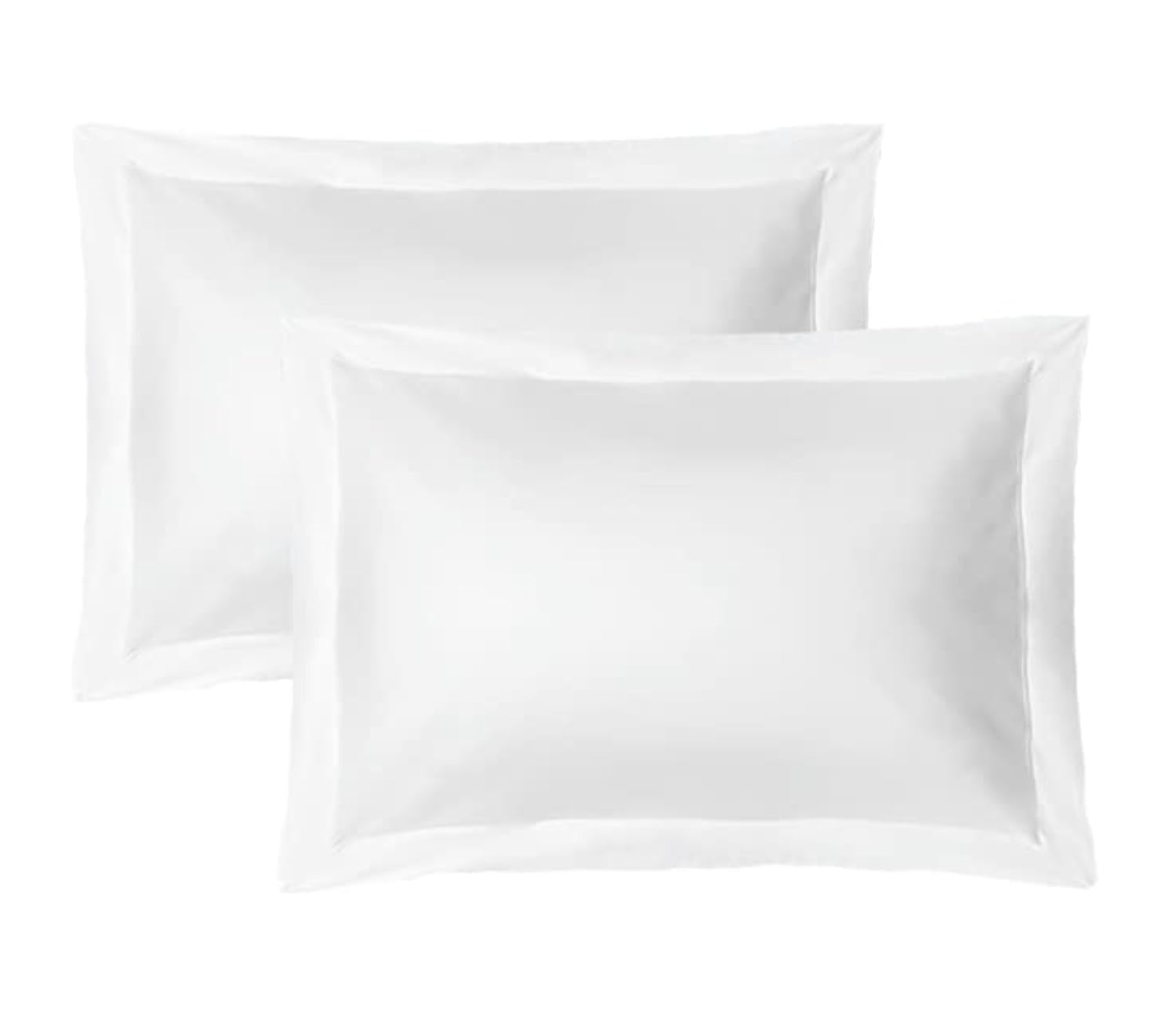 Photo 1 of iMaylex Soft and Breathable 100% Egyptian Cotton Envelope Pillow Shams, Silk Like and Cozy Decorative Pillow Covers, Set of 2, White, Queen