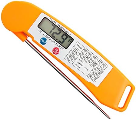 Instant Read Meat Thermometer with Probe, Magnetic Backing - Accurate Ultra-fast Food Thermometer for Grill, Baking, Cooking and More