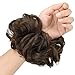 REECHO Messy Bun Hair Piece, 2PCS Tousled Updo Hair Bun Extensions Hair Scrunchies Curly Wavy Ponytail Hairpieces Hair Accessories for Women Girls - Medium Ash Brown