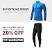 Spotti Men's Cycling Bike Jersey Long Sleeve with 3 Rear Pockets - Moisture Wicking, Breathable, Quick Dry Biking Shirt Blue