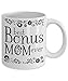Ransalex Bonus Mom Gifts - Stepmom Coffee Mug - Step Mom Mother-in-Law Novelty Tea Cups with Quotes (11oz, white)