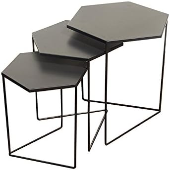 SpringSun Classic Nesting End Table for Snacking Outdoors and Indoors Black