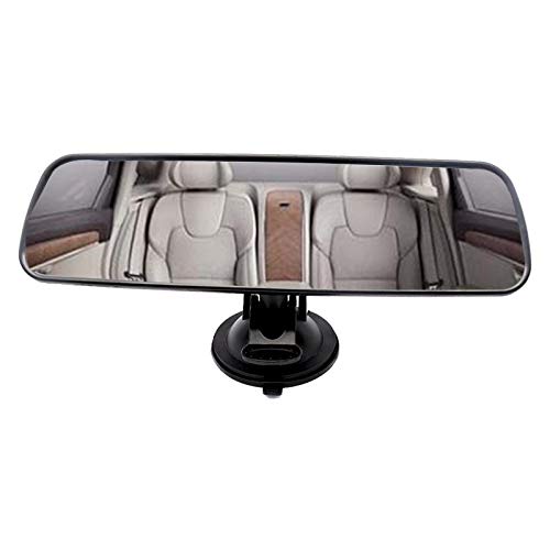 Photo 1 of Mrisata Rear View Mirror, Interior Rearview Mirror Universal Fit Type, Universal Black Car Truck Mirror Interior Rear View Mirror with Suction Cup Rearview Mirror for Car Marine Auto
