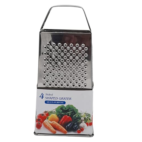 Shaped Grater MultiPurpose, 4 Sided, Professional Box Grater, Stainless Steel with 4 Sides