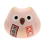 Kotobuki Fukuro Owl Charm Renai-un Collectible Figurine, Love, Pink