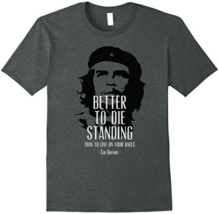 Mens Che Guevara quote Large Dark Heather
