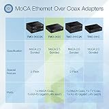 TRENDnet TMO-312C MoCA 2.5 Adapter Ethernet Over Coax Gigabit 1Gbps 16 Nodes view 2