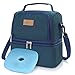 Lifewit 2 Compartment Lunch Box Insulated Lunch Bag Leakproof Thermal Bento Bag for Adults Men Women, 7L, Blue
