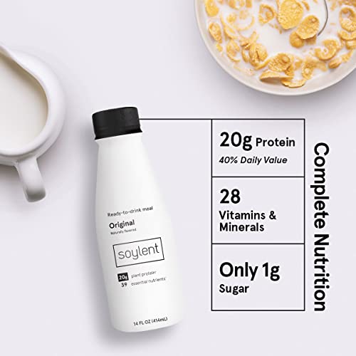Soylent Plant Based Original Meal Replacement Shake, Contains 20g
