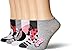 Disney womens Minnie Mouse 5 Pack No Show Casual Sock, Grey Assorted, Fits Sock Size 9-11 Fits Shoe Size 4-10.5 US