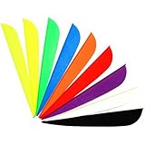 Letszhu Arrows Vanes 4 Inch Plastic Feather Fletching for DIY Archery Arrows 50 Pack (White)