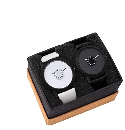 Combo Analogue Black and White Dial Boy's and Men's Watch - 2526 (Set of 2)