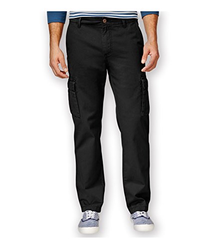 American Rag Mens Solid Cargo Pants Pirate Black 34x32