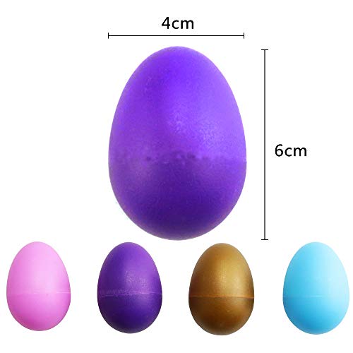 Wpxmer 24 Pack Colorful Egg Shakers, Plastic Eggs with 8 Colors Musical Eggs Toys for Easter Party Supplies