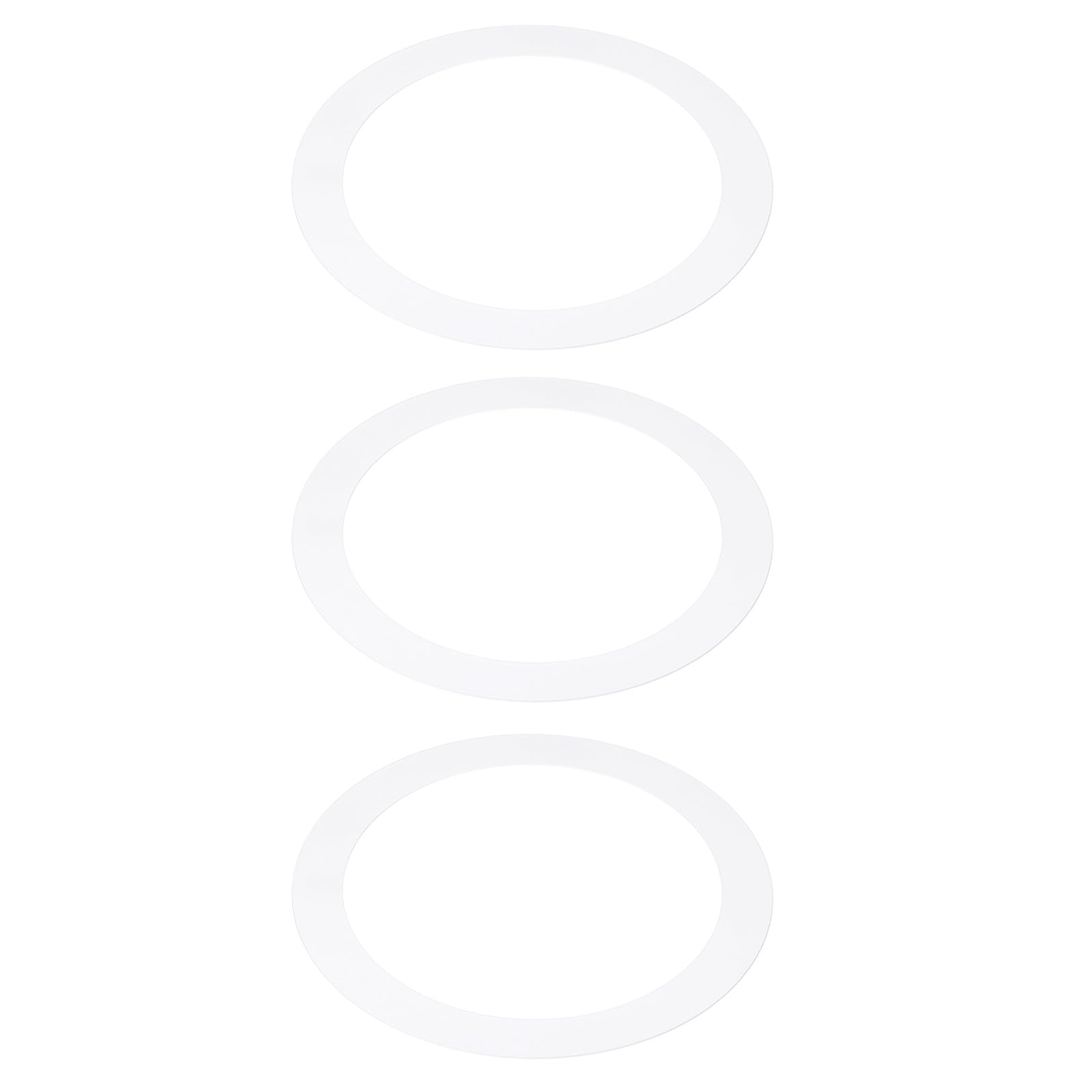 PATIKIL 5.91" ID 8.07" OD Goof Rings for Recessed Light, 3 Pack Matte White Goof Metal Trim Ring Lighting Fixture for Ceiling Wall Recessed Can Downlights