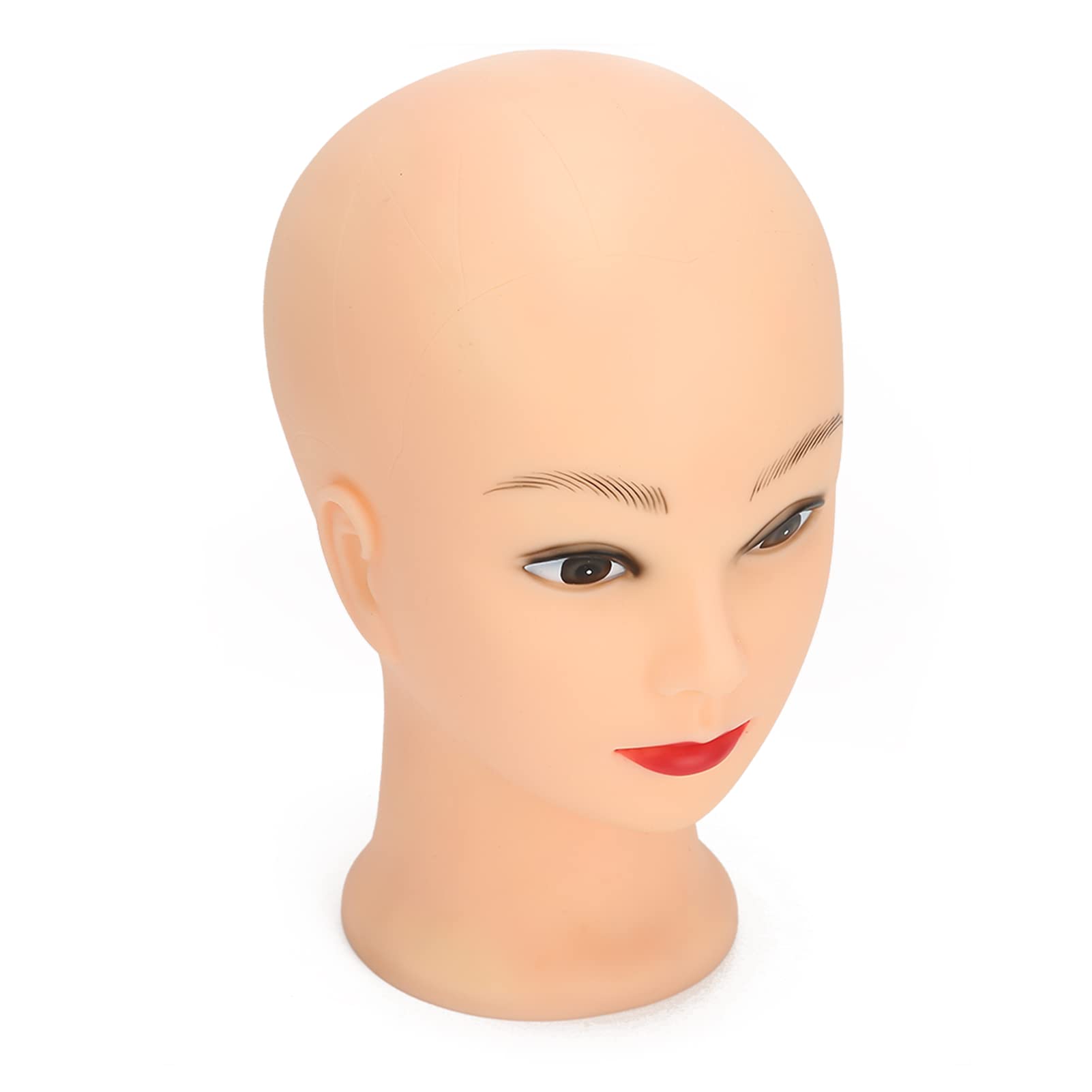 Cosmetology Training Bald Manikin Head, Professional PVC with Smoothly Surface Mannequin Head, for Training for Wig Shop(#1)