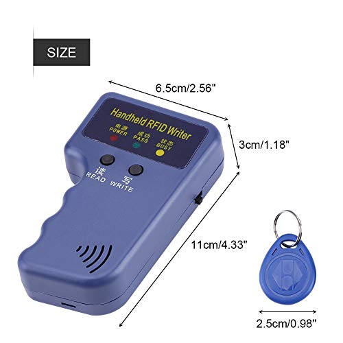 Jadeshay Handheld RFID Reader - 125KHz Handheld RFID Writer/Copier/Reader/Duplicator with 10PCS ID Tags