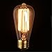 KINGSO Vintage Edison Bulbs 40W Squirrel Cage Filament Incandescent Antique Light Bulb for Home Light Fixtures E27 Base ST64 110V - 6 Pack